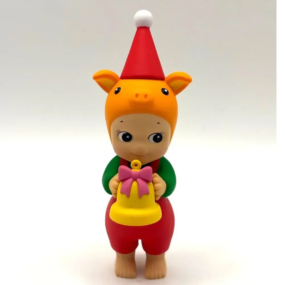 Authentic Sonny Angel Pig Mini Figure, Santa's Little Helper Series